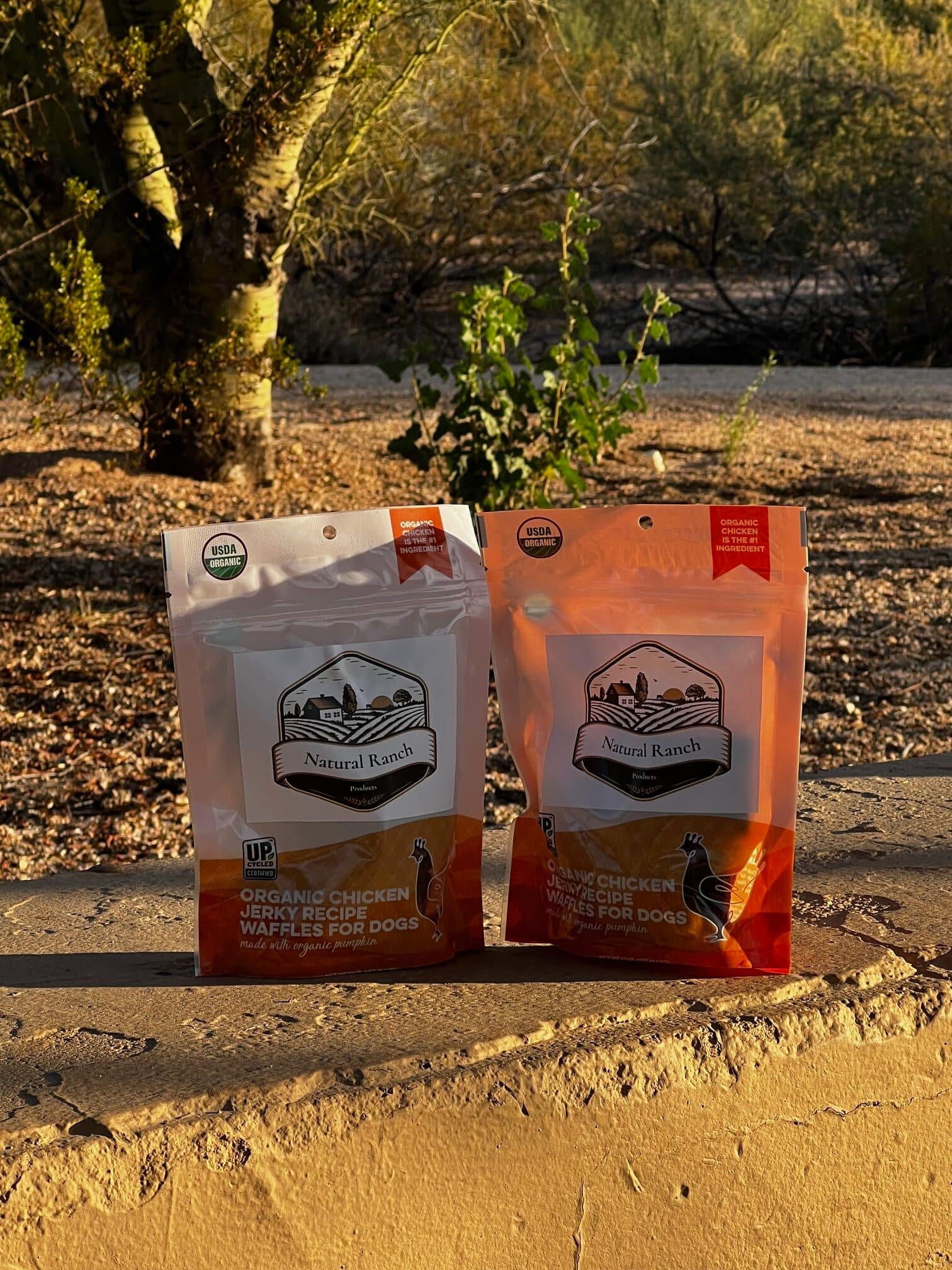 Natural Ranch Products Organic Chicken Jerky Recipe Waffles for Dogs